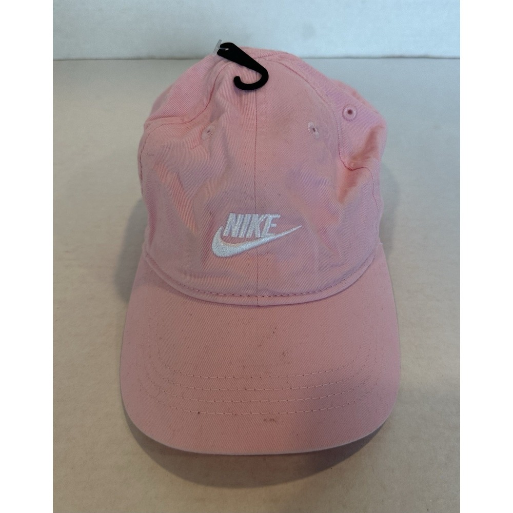 Nike Pink Toddler Child Hat Canvas Adjustable White Swoosh